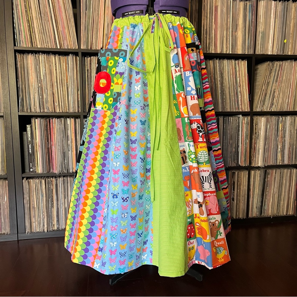 Shakedown phish lot patchwork spinner fishman donut skirt maxi 🦋🌵⭕️🌞 psychedelic